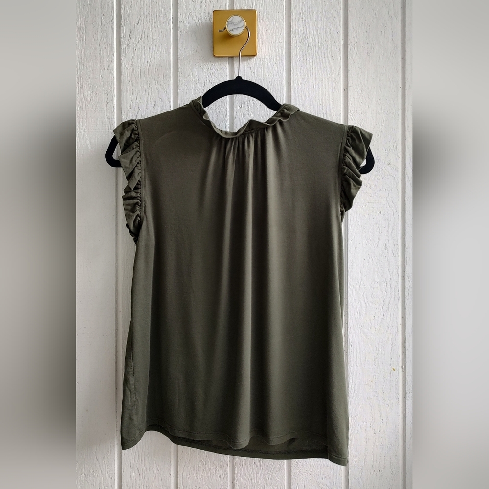 Express olive green sleeveless shirt